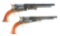 (A) LOT OF 2: COLT 1847 AND 1860 PERCUSSION REVOLVERS.
