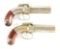 (A) LOT OF 2: ALLEN & THURBER PERCUSSION PEPPERBOX REVOLVERS.