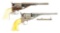 (A) LOT OF TWO: COLT .36 CALIBER PERCUSSION / CONVERSION REVOLVERS.