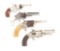 (A) LOT OF FOUR: COLT OPEN TOP, SMITH & WESSON MODEL 1, HOPKINS AND ALLEN BLUE JACKET NO. 2, DERRING