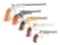 (C) LOT OF 5: STEVENS SINGLE SHOT PISTOLS.