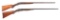 (A) LOT OF TWO: PARRY AND ITHACA EXPOSED HAMMER SHOTGUNS.