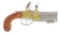 (A) SUPERIMPOSED BARREL TAP ACTION FLINTLOCK BOXLOCK PISTOL WITH SNAP BAYONET BY PHILIP BOND, 45 COR