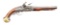 (A) WILSON SINGLE SHOT FLINTLOCK PISTOL.
