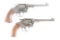 (A) LOT OF TWO: TWO COLT DA .38 REVOLVERS.