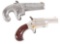 (A) LOT OF TWO: TWO COLT .41 RIMFIRE DERRINGERS, A NO. 1 AND A NO. 3