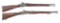 (A) LOT OF 2: COLT AND BARNETT PERCUSSION RIFLES.