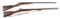 (A) LOT OF 2: RUPERTUS SWIVEL BREECH AND BLACK POWDER PERCUSSION SHOTGUNS.