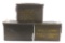 LOT OF THREE: AMMO CANS OF 750 ROUNDS OF 9MM FMJ, 850 ROUNDS OF .45 ACP, 119 ROUNDS OF BLANK 5.56MM