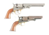 (A) LOT OF TWO PERCUSSION REVOLVERS: (A) COOPER 1860 .38 (B) COLT 1849 POCKET .31
