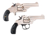 (A) LOT OF TWO: SMITH & WESSON MODEL 1 - 1/2 AND 5TH MODEL REVOLVERS.