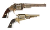(A) LOT OF TWO: SMITH & WESSON NUMBER 2 ARMY .32 RF AND REMINGTON .31 RF NEW MODEL POCKET REVOLVERS.