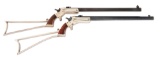 (A) LOT OF TWO: STEVENS HUNTERS PET POCKET RIFLES NO. 34