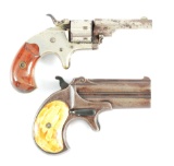 (A) LOT OF TWO: COLT AND REMINGTON PISTOLS.
