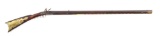 (A) FULLSTOCK KENTUCKY FLINTLOCK .50 CALIBER RIFLE SIGNED JOHN PALM NO. 32