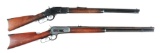 (A) LOT OF 2: WINCHESTER 1873 .32 WCF AND 1886 .45-90 WCF LEVER ACTION RIFLE.