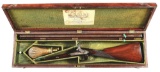 (A) JOSEPH MANTON SIDE BY SIDE GAME SHOTGUN MOST LIKELY CONVERTED FROM VERY SCARCE PATCH LOCK GUN CA