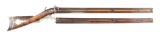 (A) INTERESTING H.V. PERRY OF NEW YORK PERCUSSION TWO BARREL SET WITH CASE.
