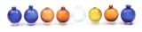 LOT OF EIGHT: EIGHT GLASS TARGET BALLS.