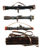 LOT OF THREE: GERMAN CLAW MOUNT SCOPES.