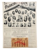 INCREDIBLY RARE PARKER BROS. POSTER AND CALENDAR DATED 1905