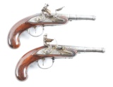 (A) PAIR OF EARLY FRENCH SCREWBARREL PISTOLS.