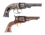(A) LOT OF TWO: PETTENGILL POCKET AND WHITNEY .36 CALIBER POCKET REVOLVERS