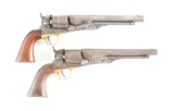 (A) LOT OF TWO: COLT CIVIL WAR MODEL 1860 ARMY PERCUSSION REVOLVERS MADE IN 1863.
