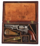 (A) CASED COLT 1849 POCKET PERCUSSION REVOLVER.