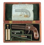 (A) FINE CASED ALLEN'S PATENT BOLEN MARKED PEPPERBOX PISTOL.