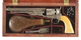 (A) CASED COLT 1860 ARMY PERCUSSION REVOLVER.