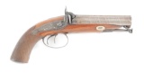 (A) F. BARNES DOUBLE BARREL HOWDAH PISTOL.