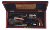 (A) CASED LONDON COLT 1851 NAVY PERCUSSION REVOLVER