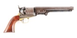 (A) COLT 1851 NAVY SECOND MODEL WITH HOLSTER, BULLET CASE, AND SKINS.