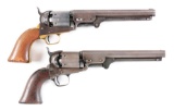 (A) LOT OF 2: COLT MODEL 1851 NAVY SINGLE ACTION PERCUSSION REVOLVERS.