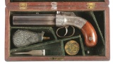 (A) LARGE CASED ALLEN & THURBER PERCUSSION PEPPERBOX.