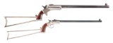 (A) LOT OF 2: STEVENS SINGLE SHOT POCKET RIFLES.