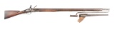 (A) DUBLIN CASTLE MARKED FLINTLOCK MUSKET WITH 40TH REGIMENT MARKED BAYONET AND SCABBARD.