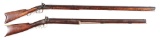 (A) LOT OF TWO: KEMP AND NOGGLE PERCUSSION RIFLES.
