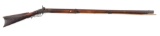 (A) FULLSTOCK PERCUSSION .44 CALIBER LONG RIFLE SIGNED S. THOMPSON.
