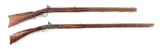 (A) LOT OF TWO: TWO PERCUSSION RIFLES, ONE .54 AND ONE .36 CALIBER.