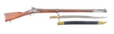 (A) CIVIL WAR WHITNEY MODEL 1861 NAVY PLYMOUTH RIFLE, DATED 1863 WITH BAYONET.