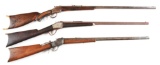 (A) LOT OF THREE: TWO BROWNING 1878 .40-70 SINGLE SHOT RIFLES AND .40-50 SINGLE SHOT RIFLE.