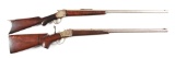 (A) LOT OF TWO: TWO BROWNING MODEL 1878 SINGLE SHOT RIFLES.