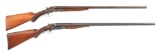 (A) LOT OF TWO: PARRY AND ITHACA EXPOSED HAMMER SHOTGUNS.