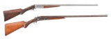 (A) LOT OF 2 WILKES BARRE SIDE BY SIDE SHOTGUNS.