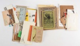 DESIRABLE 38 PIECE FIREARMS ADVERTISING AND PAPERWORK COMPENDIUM.