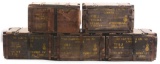 LOT OF FIVE: 110 ROUND .50 M8 API AMMO CRATES TOTALLING 550 ROUNDS OF AMMUNITION.