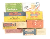 LOT OF 10 BOXES OF AMMUNITION.