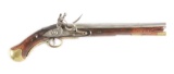 (A) GOOD NAPOLEONIC ERA ENGLISH LONG SEA SERVICE FLINTLOCK PISTOL.